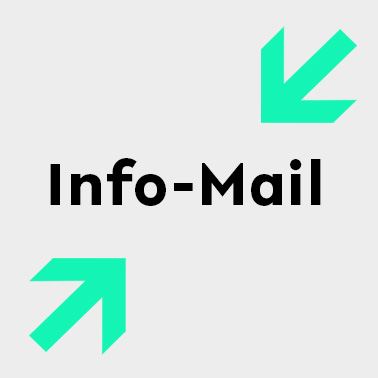 Grafik mit Schriftzug "Info-Mail"
