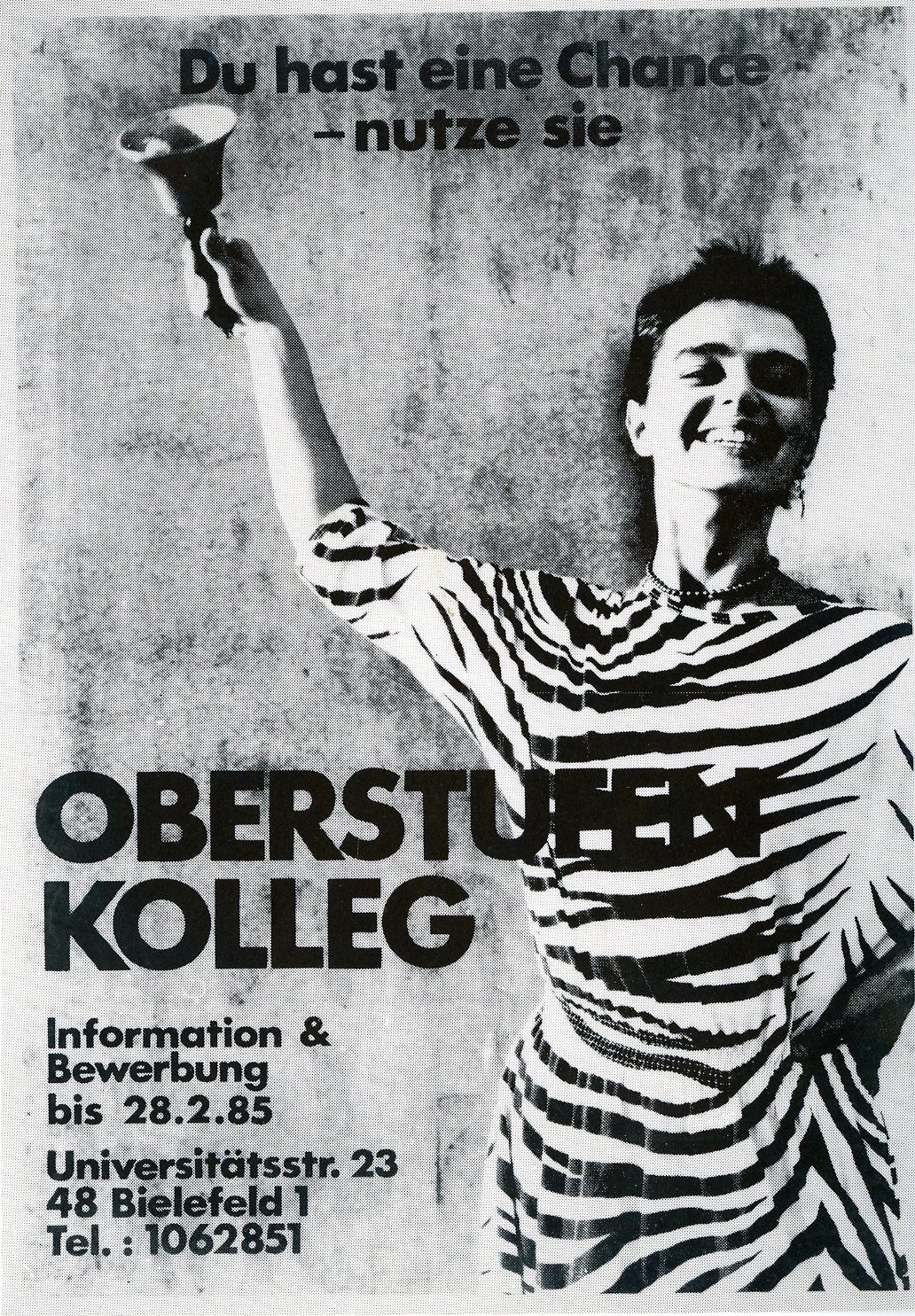 Poster cut-out "Oberstufenkolleg" (upper school)